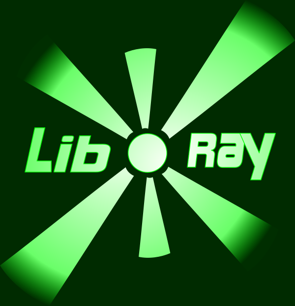 Lib-Ray Logo (Green rays eminating from a dot
        between lib and ray).